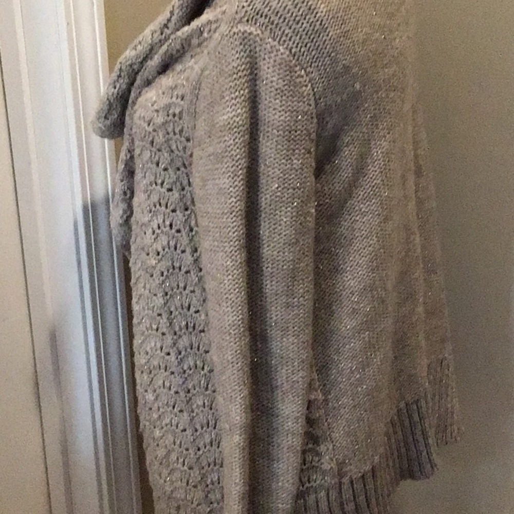 American Eagle Sweater Wrap Tan Colored Size Medium Sweater - Picture 3 of 6
